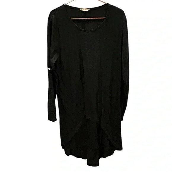 Made in Italy Black multi layer dress size L - Picture 1 of 11